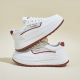 2025  summer little white shoes new Korean version ins female students thick sole heightening mesh breathable casual street shot H150
