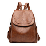 Fashion Backpack Female  New Versatile Large Capacity Soft Leather Backpack Bag Student Schoolbag Outdoor Travel Ladies Bag