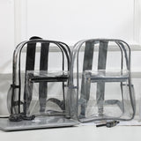 In Stock Cross-Border Waterproof Transparent Backpack  Hot Sale PVC Large Capacity Storage Bag Student Schoolbag