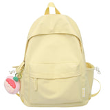 Spring New Cross-Border Korean Style Solid Color Nylon Student Backpack Simple Fresh Men's and Women's Backpack