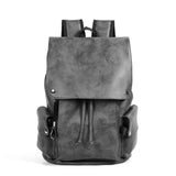 New Vintage Backpack Trendy Men's Youth College Backpack Schoolbag PU Leather Wholesale Hot Men's Bag