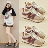 2025  ins Korean version of the new dad shoes girl  spring student sports running casual thick sole height increase street shot 2886