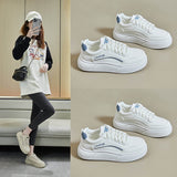 2025  spring little white shoes new Korean version ins female students platform heightening sports board shoes casual street shot SH506