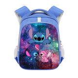Cross-Border Stitch Cartoon Primary School Student Double-Layer Schoolbag Stitch Burden Reduction Large Capacity Spine-Protective Backpack