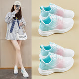 2025  ins Korean version of flying woven shoes  spring new student sports shoes fitness running casual shoes height increase FZ6608