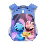 Cross-Border Stitch Cartoon Primary School Student Double-Layer Schoolbag Stitch Burden Reduction Large Capacity Spine-Protective Backpack