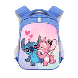 Cross-Border Stitch Cartoon Primary School Student Double-Layer Schoolbag Stitch Burden Reduction Large Capacity Spine-Protective Backpack