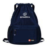 Cross-Border Trendy Leisure Sports Large Capacity Drawstring Backpack Travel Storage Bag Simple Drawstring Student Backpack