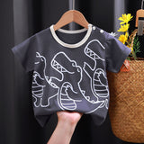 themeisles Children's Short-Sleeved T-shirt Cotton Girls' Summer Clothes Baby Children's Summer Clothing New Boys' Tops One Piece Dropshipping