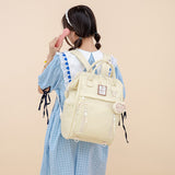 Cute Cheese Toffee Student Backpack Women's Commute Minimalist Schoolbag Small Portable Large Capacity Travel Backpack