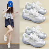 2025  ins Korean version of German training women  summer mesh breathability increase new student running sports casual shoes L0802