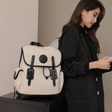 Autumn and Winter New Large Capacity Canvas Bag  Special-Interest Design Student Class Backpack Leisure Versatile Handbag