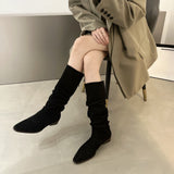 2025  Martin boots women's popular new niche pile knight boots Chelsea cowboy boots popular cool boots single boots long boots