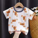 themeisles Children's Short-Sleeved T-shirt Cotton Girls' Summer Clothes Baby Children's Summer Clothing New Boys' Tops One Piece Dropshipping
