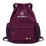Cross-Border Trendy Leisure Sports Large Capacity Drawstring Backpack Travel Storage Bag Simple Drawstring Student Backpack