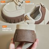 2025  spring white shoes new Korean version ins sports running female students platform heightening casual board shoes XQ229