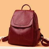 Fashion Backpack Female  New Versatile Large Capacity Soft Leather Backpack Bag Student Schoolbag Outdoor Travel Ladies Bag