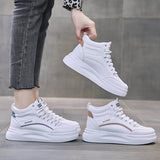 2025  spring new ins Korean version of thick-soled high-top little white shoes for women's tide students running casual board shoes for women SH888