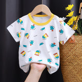 themeisles Children's Short-Sleeved T-shirt Cotton Girls' Summer Clothes Baby Children's Summer Clothing New Boys' Tops One Piece Dropshipping