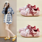 2025  ins Korean version of the new lightweight retro German training little white shoes women's  spring student flat casual shoes street shot S09