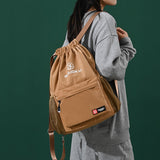 Cross-Border Trendy Leisure Sports Large Capacity Drawstring Backpack Travel Storage Bag Simple Drawstring Student Backpack