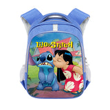 Cross-Border Stitch Cartoon Primary School Student Double-Layer Schoolbag Stitch Burden Reduction Large Capacity Spine-Protective Backpack