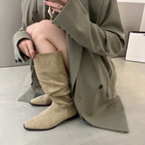 2025  Martin boots women's popular new niche pile knight boots Chelsea cowboy boots popular cool boots single boots long boots