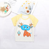 themeisles Baby Short-Sleeved T-shirt Summer Children's Thin Tops Combed Cotton Newborn Clothes 0-3 Years Old Baby Half Sleeve