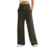 THEMEISLES  Cross-border  Women's Autumn Casual Loose Wide Leg Sports High Waist Pants Comfortable and Light