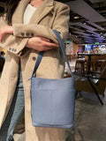 2025 Leather women's bag bucket bag first layer cowhide togo leather shoulder bag messenger bag versatile leisure commuting New 773