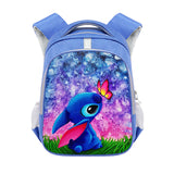 Cross-Border Stitch Cartoon Primary School Student Double-Layer Schoolbag Stitch Burden Reduction Large Capacity Spine-Protective Backpack