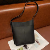 2025 Leather women's bag bucket bag first layer cowhide togo leather shoulder bag messenger bag versatile leisure commuting New 773
