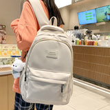 Schoolbag Female Junior High School Girl  New Large Capacity Primary School Student Middle School Student High School Student Backpack Student Backpack