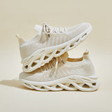 2025  ins Korean version of flying woven shoes  summer new breathable student sports shoes fitness running casual height increase H8100