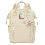 Cute Cheese Toffee Student Backpack Women's Commute Minimalist Schoolbag Small Portable Large Capacity Travel Backpack