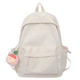 Spring New Cross-Border Korean Style Solid Color Nylon Student Backpack Simple Fresh Men's and Women's Backpack
