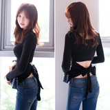 themeisles Fashion bow long-sleeved t-shirt SE1312