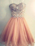 tmallworld Pearl Pink Lovely Sparkle Prom Dresses, Homecoming Dresses , Party Dresses for Teen