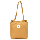 themeisles  Fashion Outdoor Leisure Shopping Bag Shoulder Bags Women New Corduroy Canvas Bag Girl Travel Party Organizer with Button Handbag
