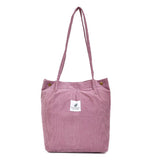 themeisles  Fashion Outdoor Leisure Shopping Bag Shoulder Bags Women New Corduroy Canvas Bag Girl Travel Party Organizer with Button Handbag