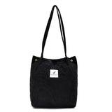 themeisles  Fashion Outdoor Leisure Shopping Bag Shoulder Bags Women New Corduroy Canvas Bag Girl Travel Party Organizer with Button Handbag