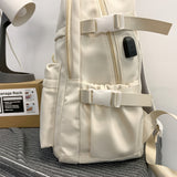 1pc Durable High School Backpack - Large Capacity Computer Compartment - Designed for Junior, Senior High & College Students - Stylish, Comfortable, Multiple Pockets