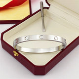 Bracelet designer jewelry braclet gold bracelets bangles classic fashion men women unisex stainless steel texture non fading with screwdriver screw bracelet