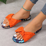 themeisles - Green Casual Daily Patchwork With Bow Round Comfortable Shoes