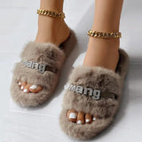 themeisles - Khaki Casual Living Patchwork Round Keep Warm Comfortable Shoes (Subject To The Actual Object)