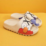 themeisles - Yellow White Casual Simplicity Printing Opend Comfortable Shoes