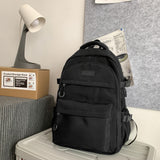1pc Durable High School Backpack - Large Capacity Computer Compartment - Designed for Junior, Senior High & College Students - Stylish, Comfortable, Multiple Pockets