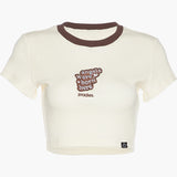 themeisles Angels Were Born Here Creamy Crop Top