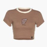 themeisles Angels Were Born Here Creamy Crop Top