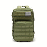 45L Large Capacity Travel Backpack for Men - Spacious 3-Day Pack with DIY Molle System, Fits 17 Inch Laptop, Durable Nylon Material, Hand Washable, Ideal for Travel, Work, Camping, Hunting, Hiking, Sports